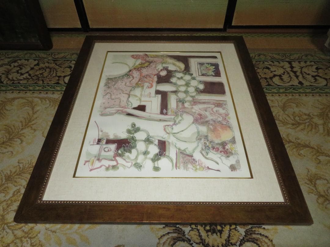 ◇ サージ・マルジス（Serge Marjisse） 水彩 「シャンパン」 ◇