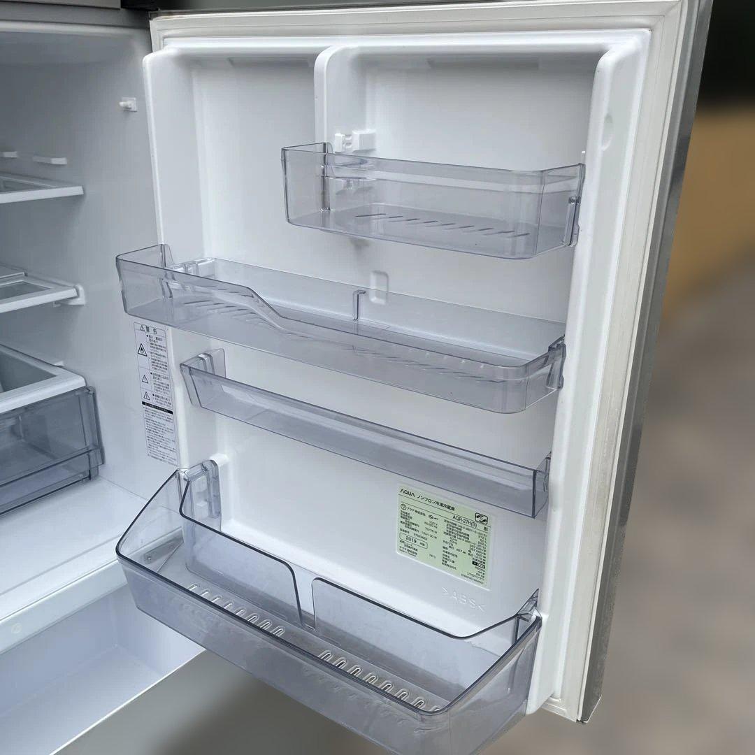 AQUA 冷蔵庫 AQR-27H(S) シルバー 3ドア冷蔵庫
