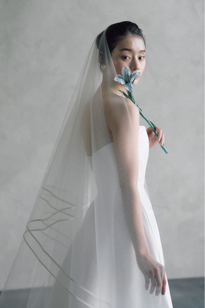 ダブルパイピングウエディングベール250cmOW