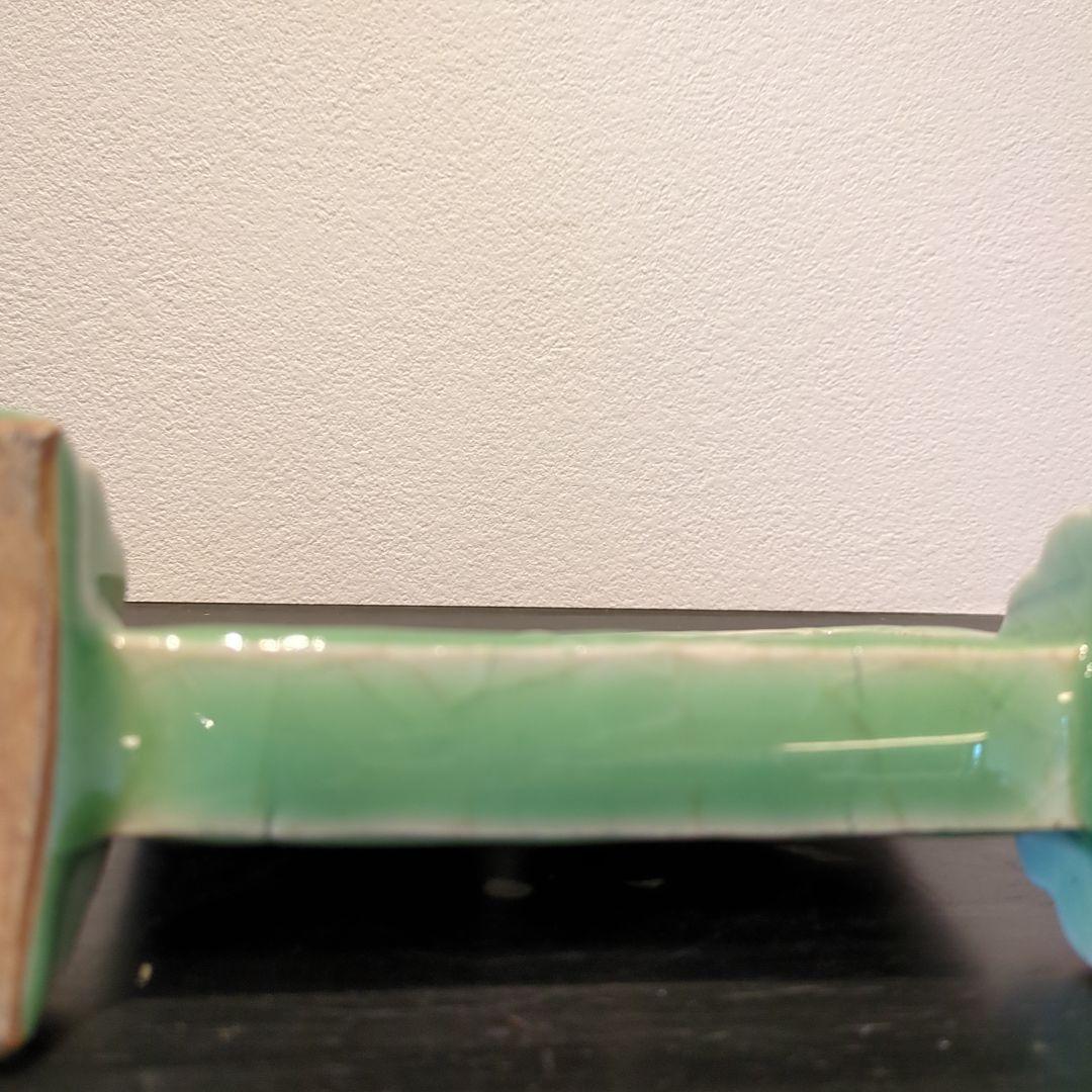 七官青磁 硯屏 明代 鳥