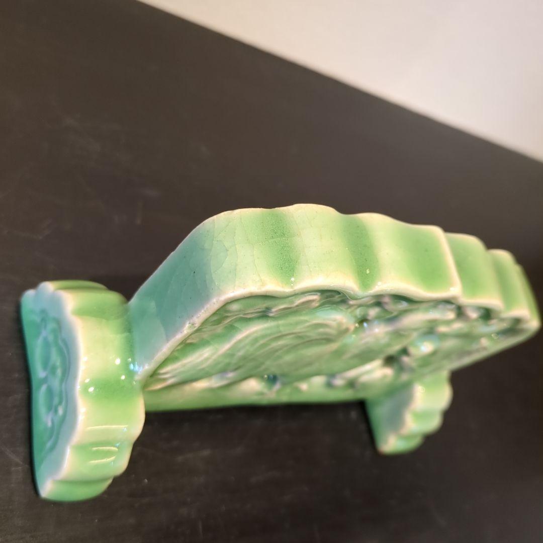 七官青磁 硯屏 明代 鳥