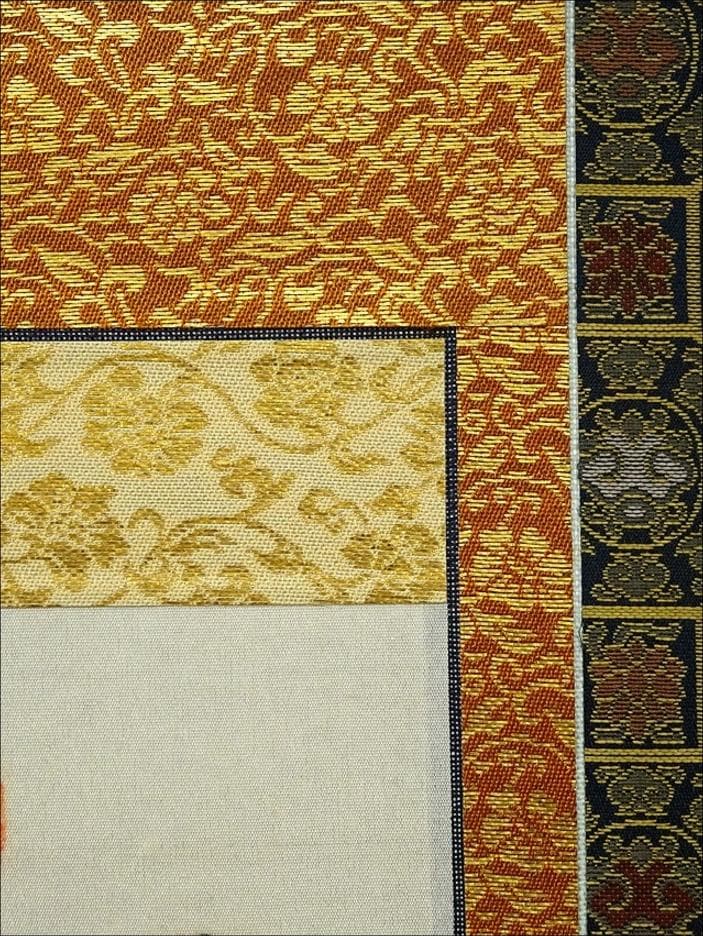 掛軸『西国三十三ヶ所観音霊場御朱印 織物画』絹本 無地箱 掛け軸 g09298