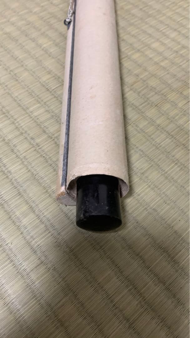 レトロな掛軸　竹&水石　在銘　水墨画　日本画　中国画