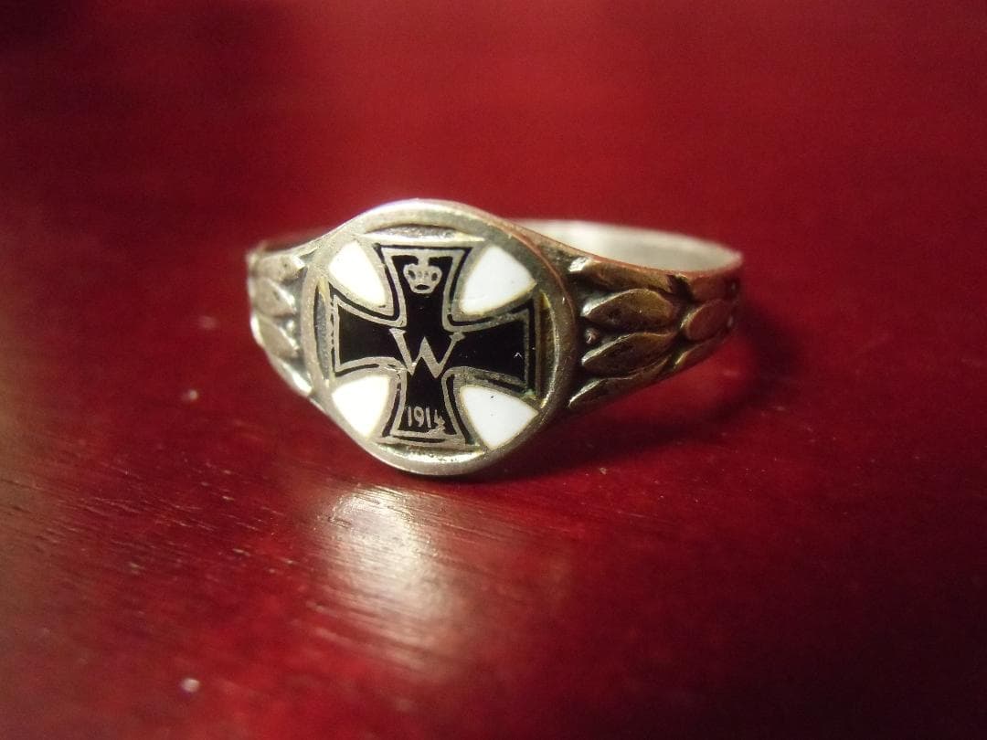 W帝政ドイツ軍/プロイセン王国＊800銀製＊鉄十字リング＊22号（