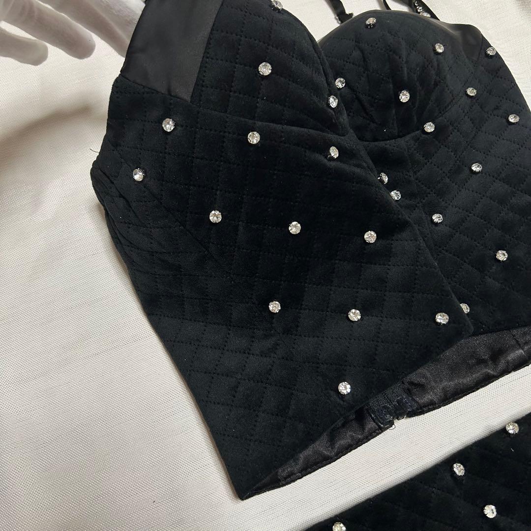 ⛄️ROBE de FLEURS ビジュー付きドレス　glossy sugar