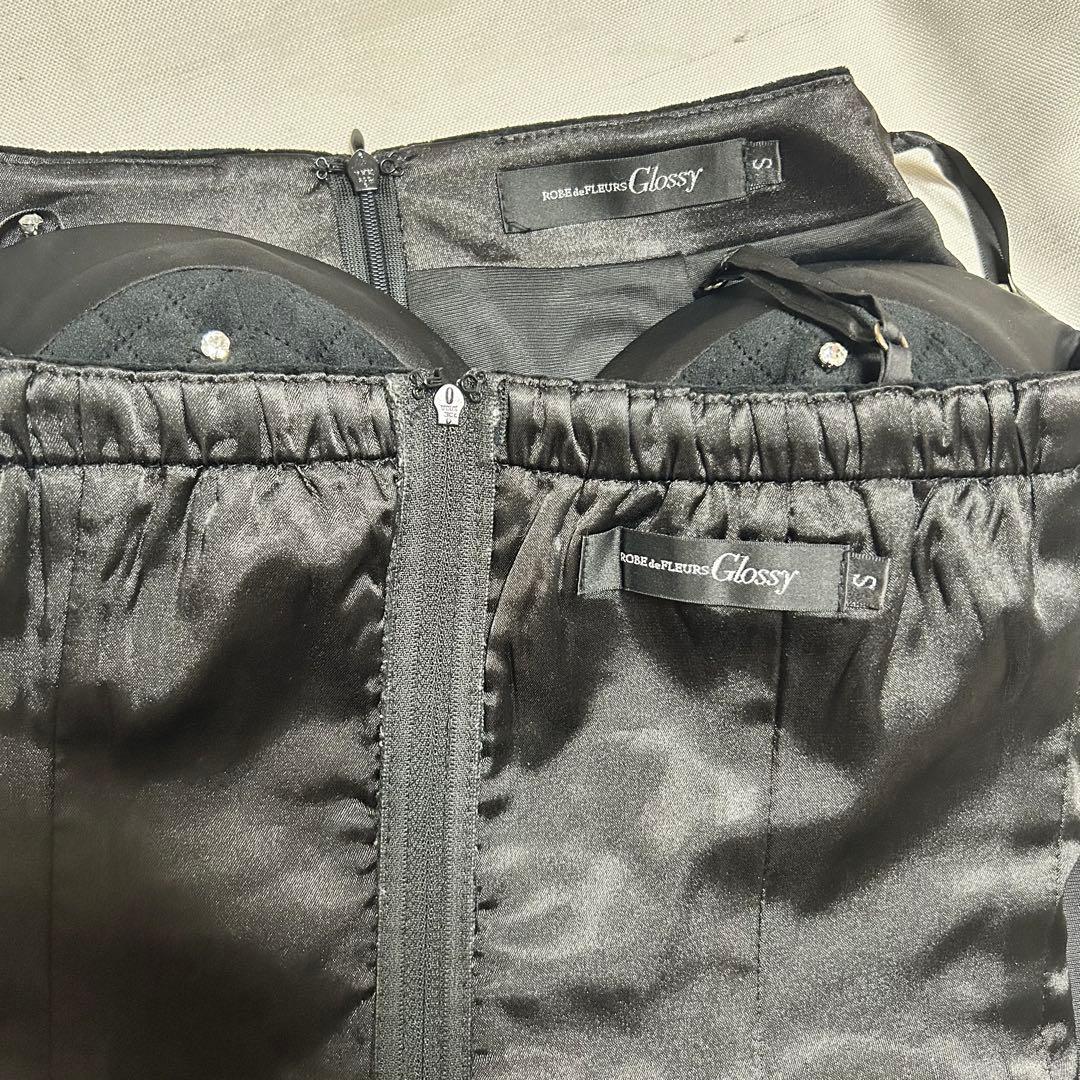 ⛄️ROBE de FLEURS ビジュー付きドレス　glossy sugar