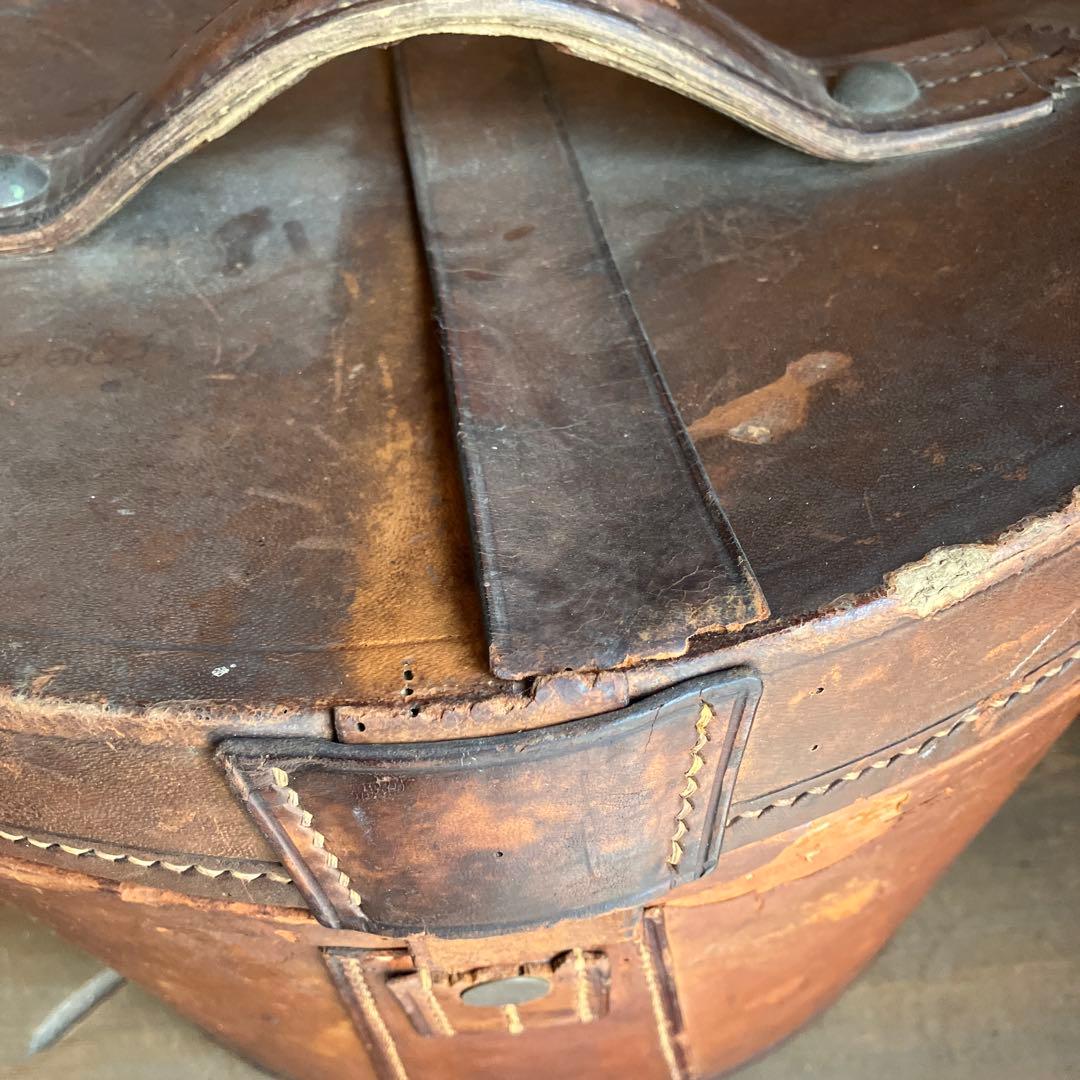 アンティーク革製 ハットケース シルクハット クリスティーズロンドン