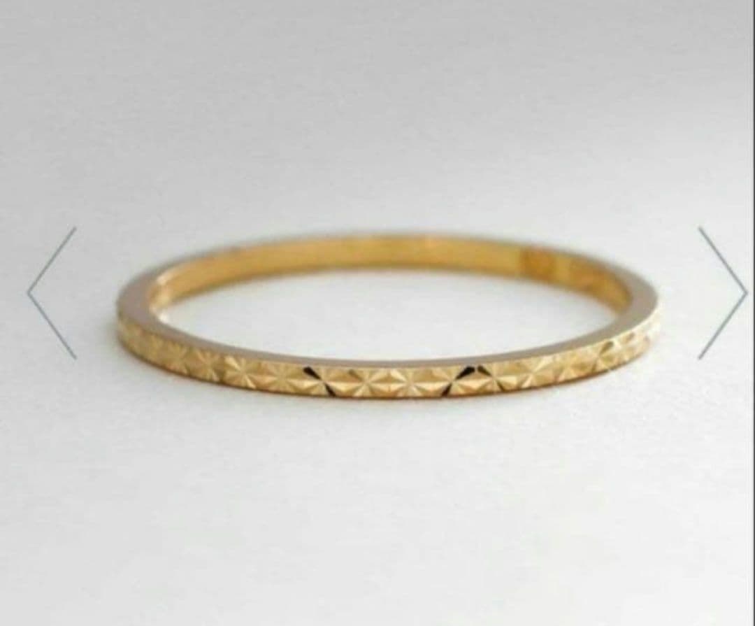 ココシュニック　K10カットワーク極光細 リング　8号