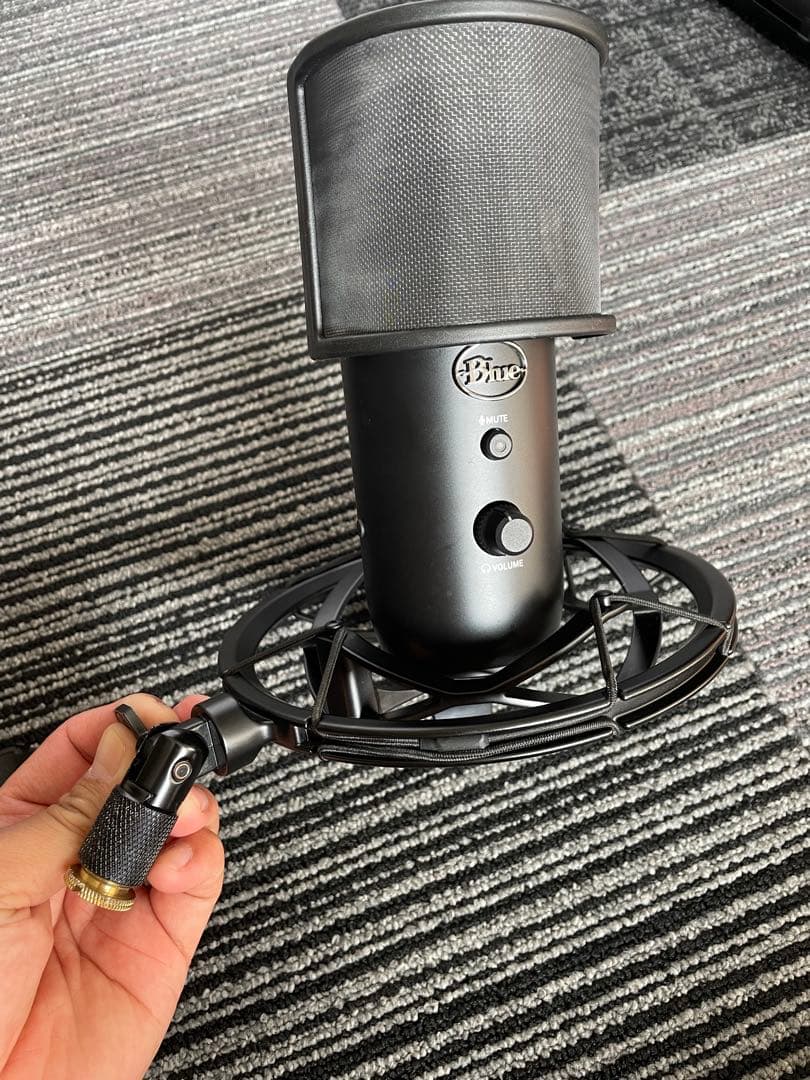 Blue マイク&アーム ブラック