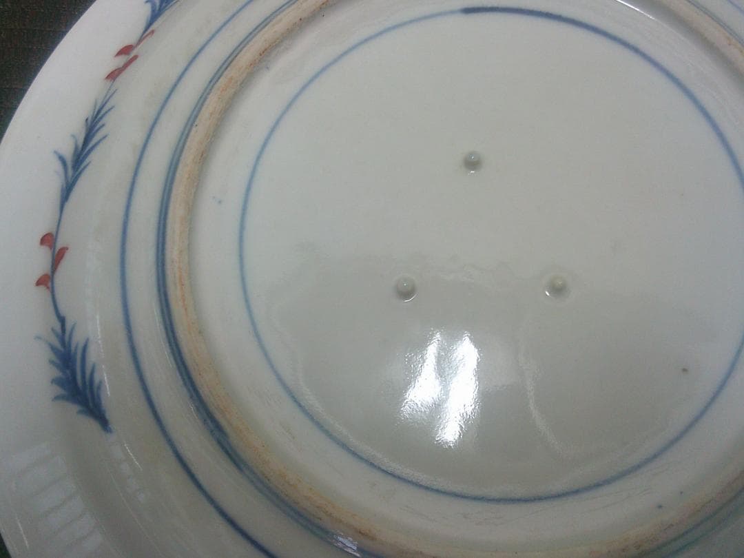 花籠手色絵皿 観賞 骨董・k35・伊万里 】陶磁器 鉢 丼 インテリア 収集