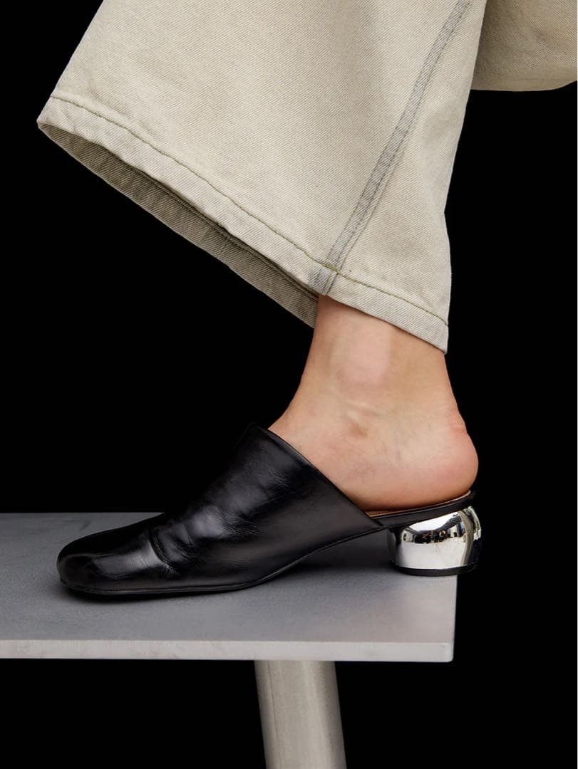 靴 amerivintage OVAL MOTIF VOLUME MULE L