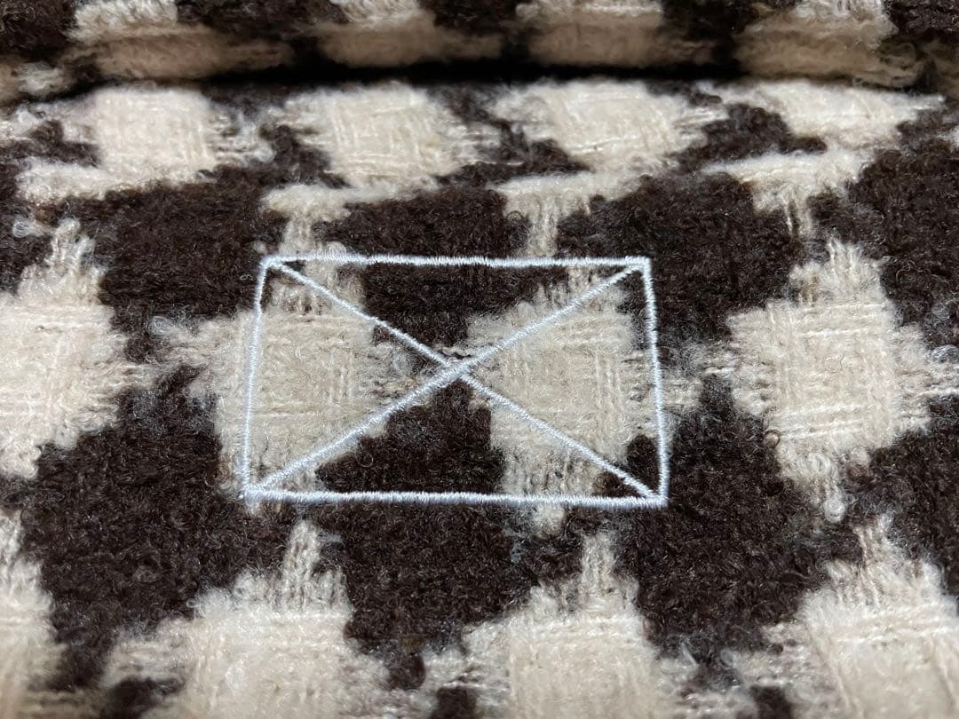 MLVINCE MILITARY CHECK JACKET BROWN Lサイズ