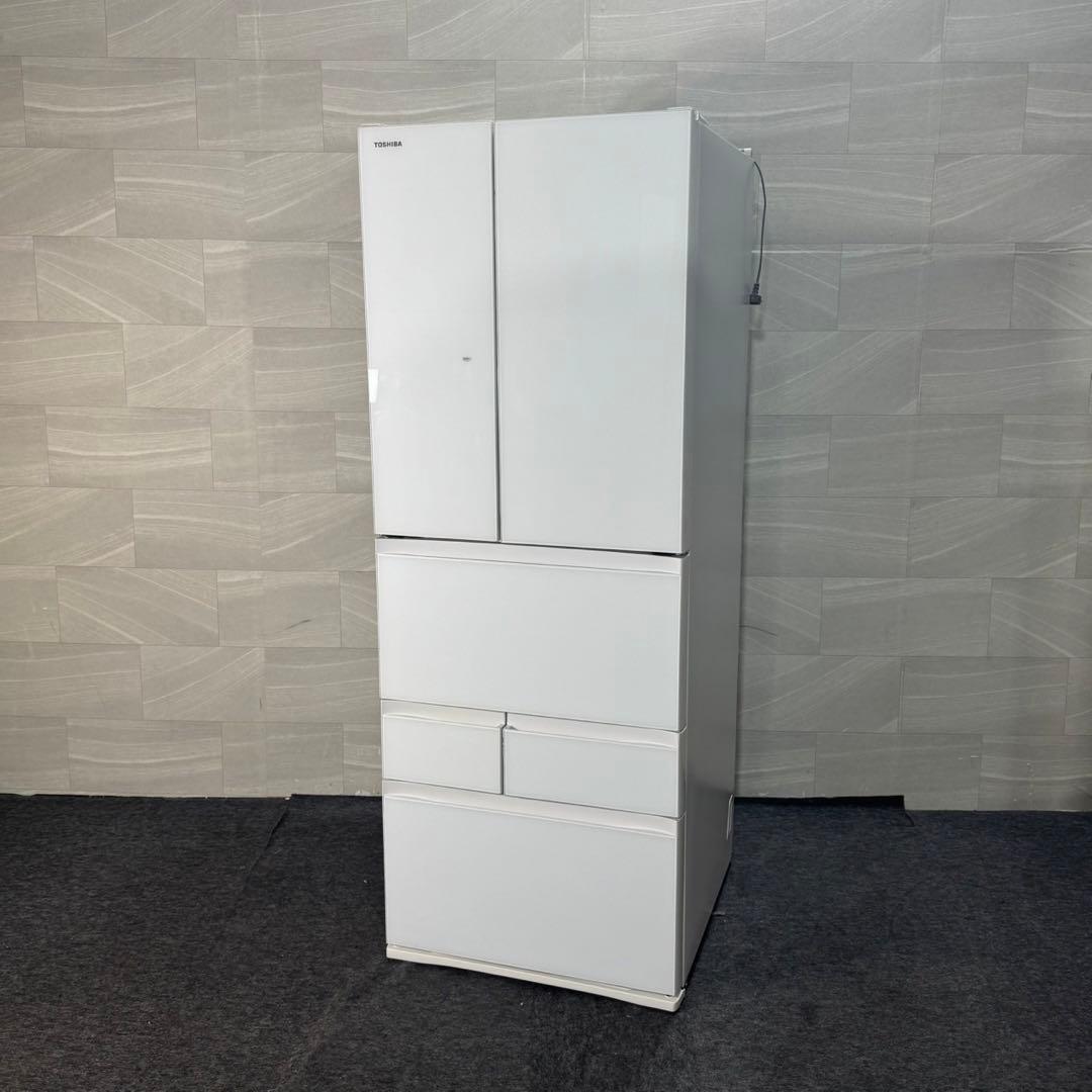 東芝 大型 冷蔵庫 600L 2021年 6ドア ガラスパネル d4806
