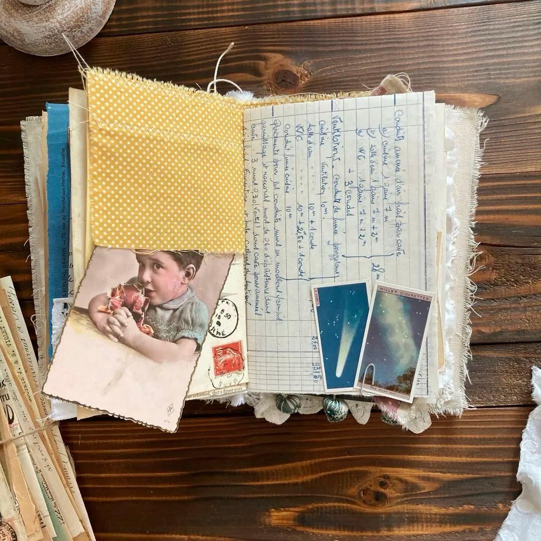 ジャンクジャーナル　junk journal雑記帳　エフェメラセット