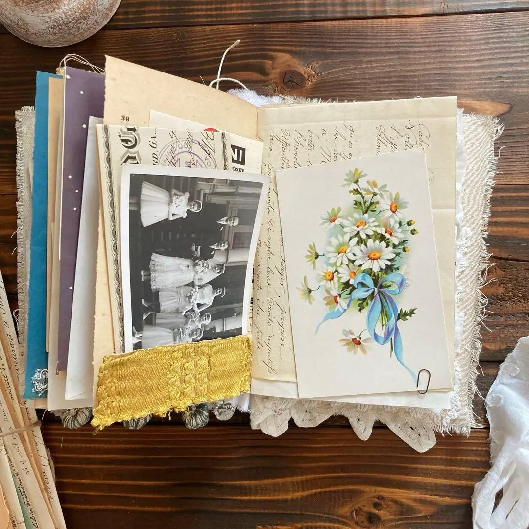 ジャンクジャーナル　junk journal雑記帳　エフェメラセット