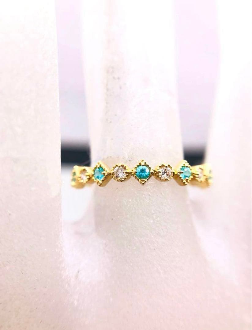 ご予約【世界三大希少石★エキゾチックなネオンブルー！】パライバ リング