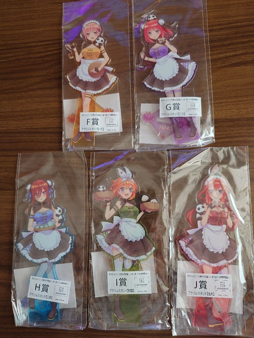 五等分の花嫁アクリルスタンド五体セット - メルカリ