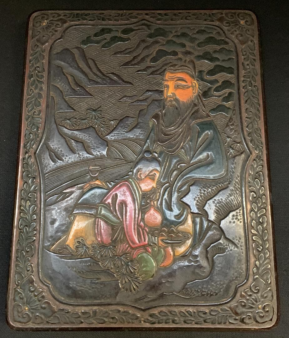 中国 骨董 硯 文鎮 箱 彫刻 書道 古 道具 文箱 漆 筆入 時代 美術