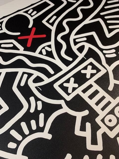 額装済/Untitled 1985（キース ヘリング）