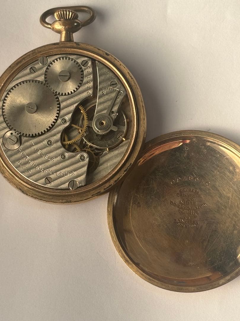 懐中時計 エルジン 手巻き アンティーク