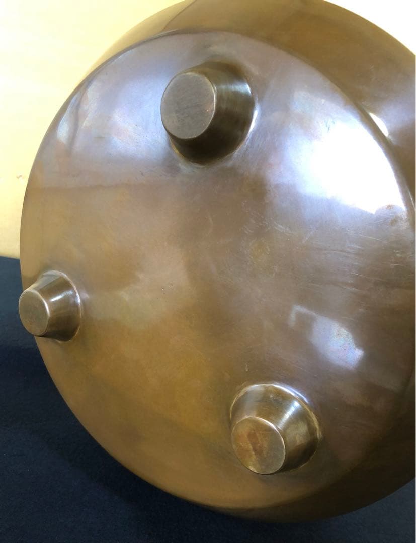 割引‼️《R》茶道具 唐銅風炉 風炉師 助信 共箱　251016い3