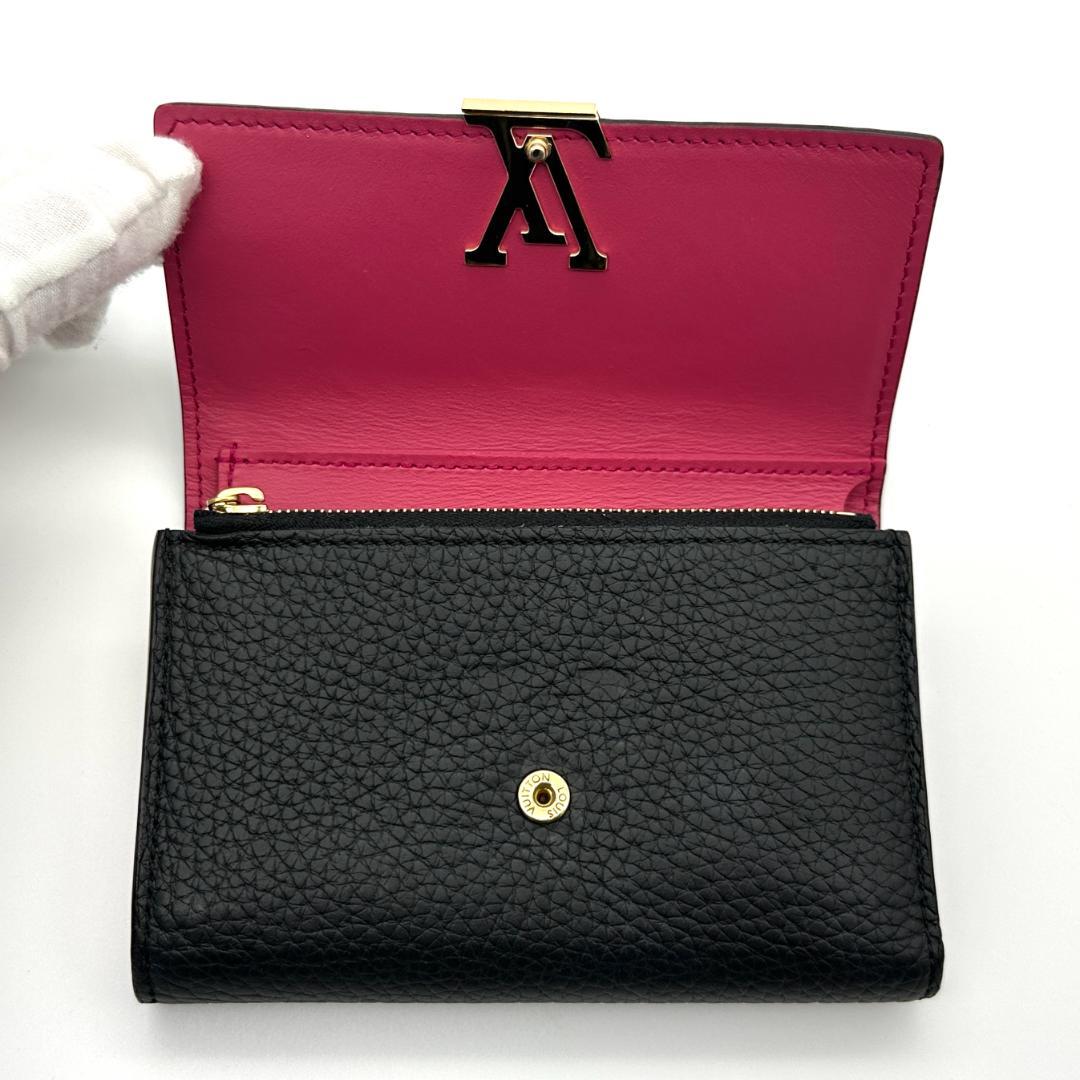 【極美品】ルイヴィトン　トリヨン　ポルトフォイユ　カプシーヌ　コンパクト　黒