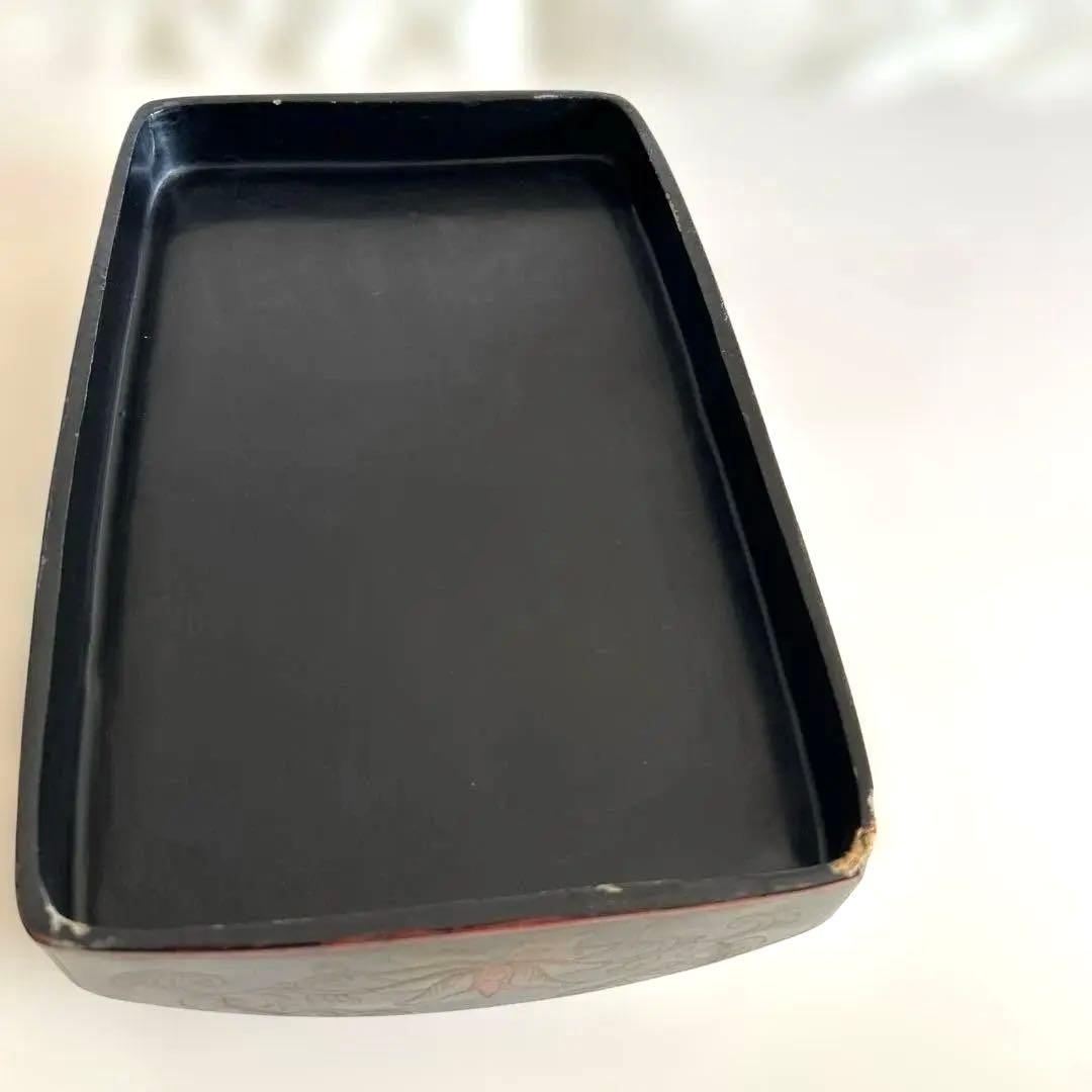 ヴィンテージ中国製漆塗り3段重箱、多彩な花柄