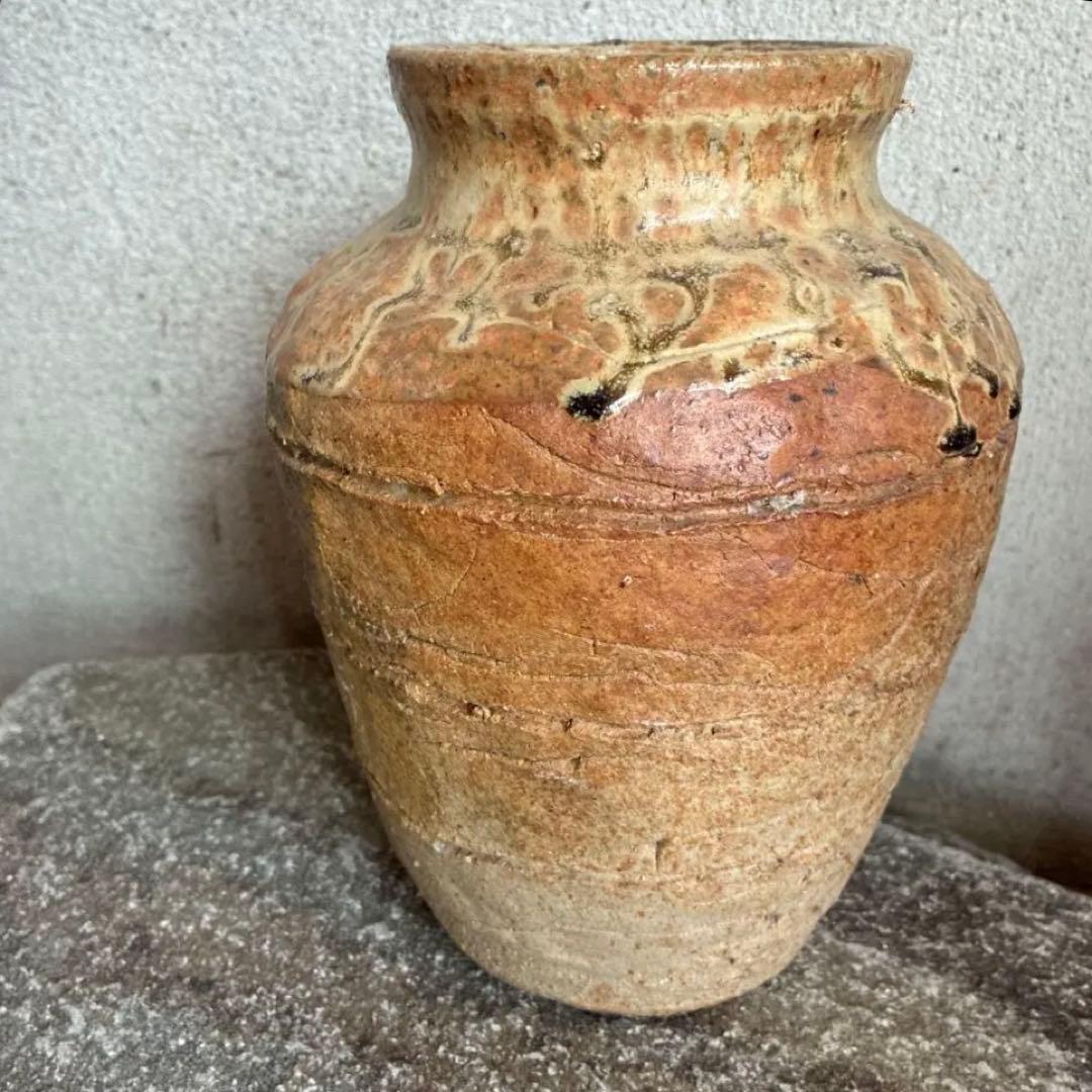 小壺　常滑焼　三筋壺