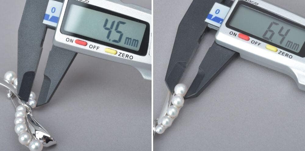 美品 ミキモト アコヤ真珠 ブローチ シルバー S刻印パール約6.4～4.5mm