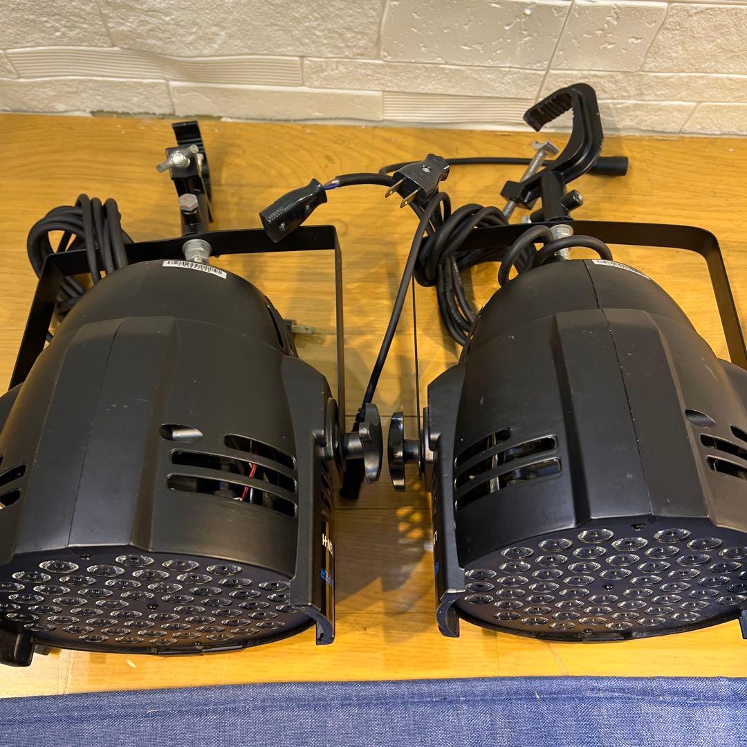 LED電球色パーライト　クランプ付き　2台　DMX照明