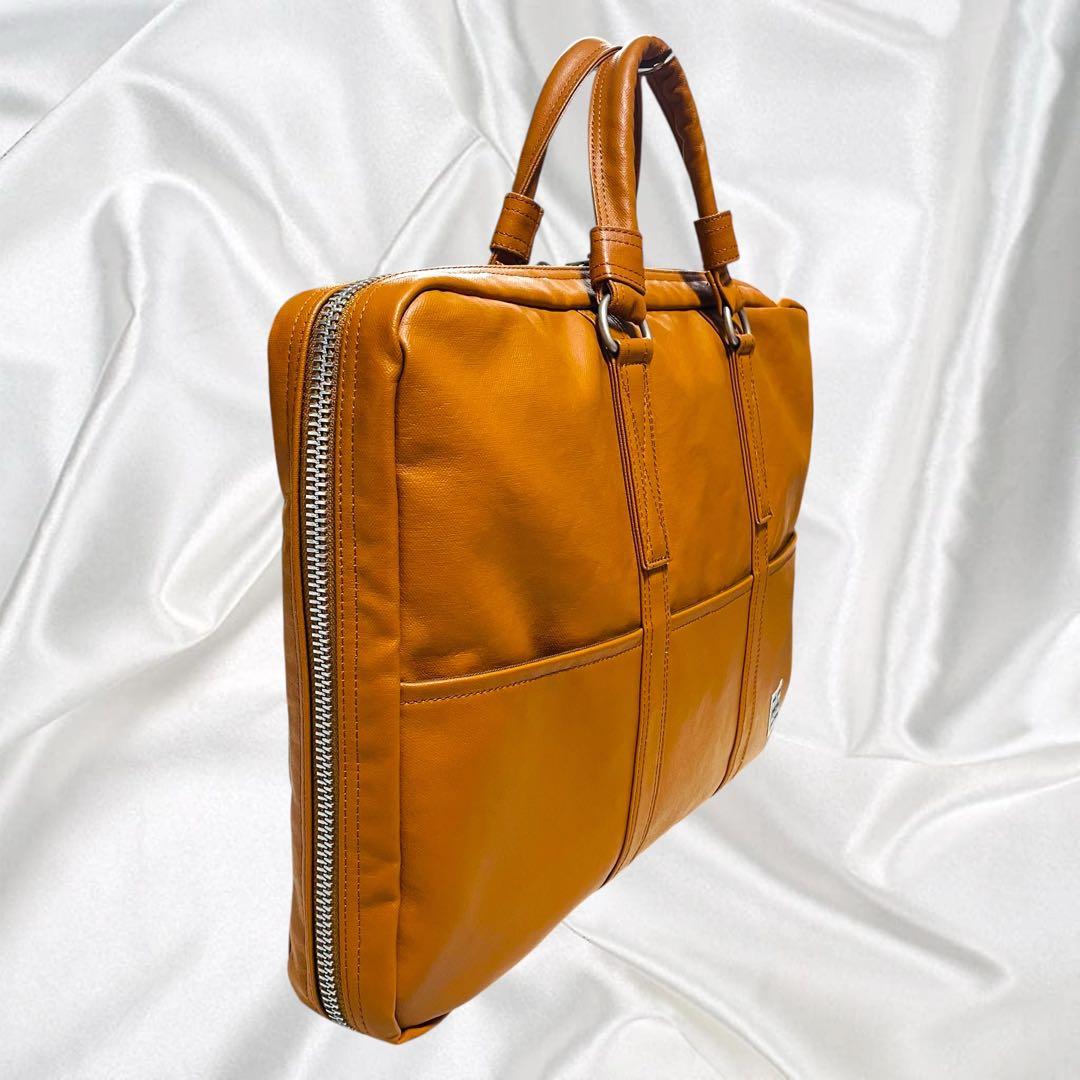 【PORTER】美品ポーター フリースタイル　ブリーフケース キャメル 撥水