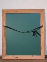 真作】版画 技法不明 木のある風景 繊細な線描と色彩の調和