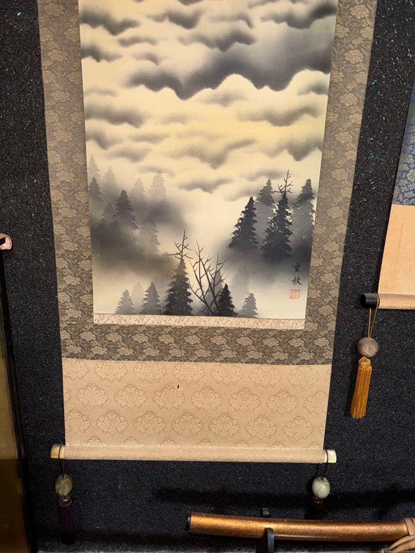 楽天市場】赤富士双鶴の通販 赤富士 掛け軸 / 鶴仙人図 掛け軸 2