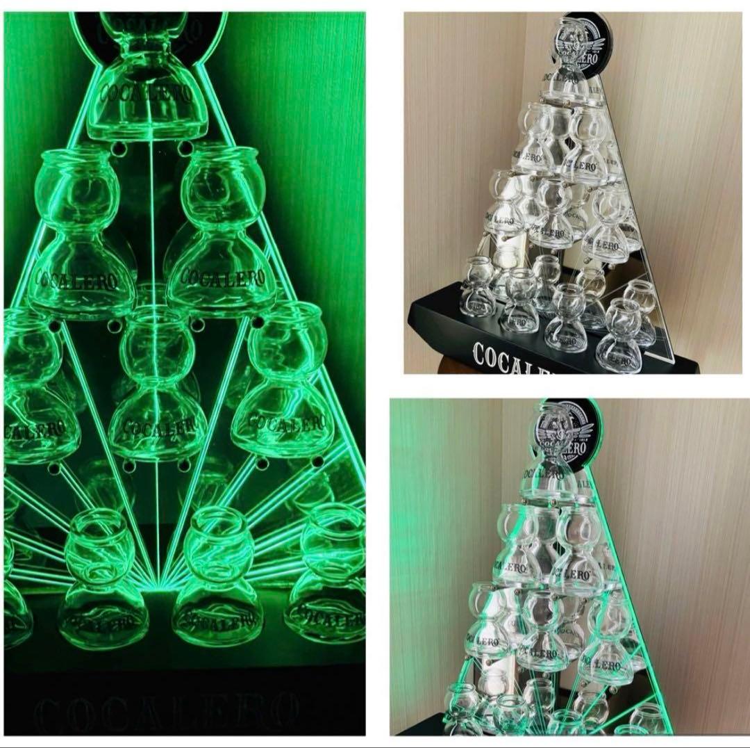 ▽▽ COCALERO コカレロボムタワー LEDディスプレイ グラス12個付き
