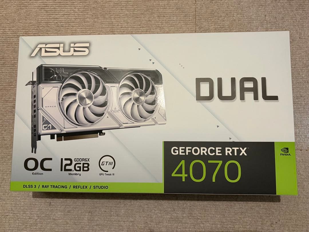 グラフィックボード・グラボ・ビデオカード ASUS Dual RTX 4070 White OC Edition 12GB ASUS Dual GeForce RTX™ 4070 White OC Edition 12GB GDDR6X