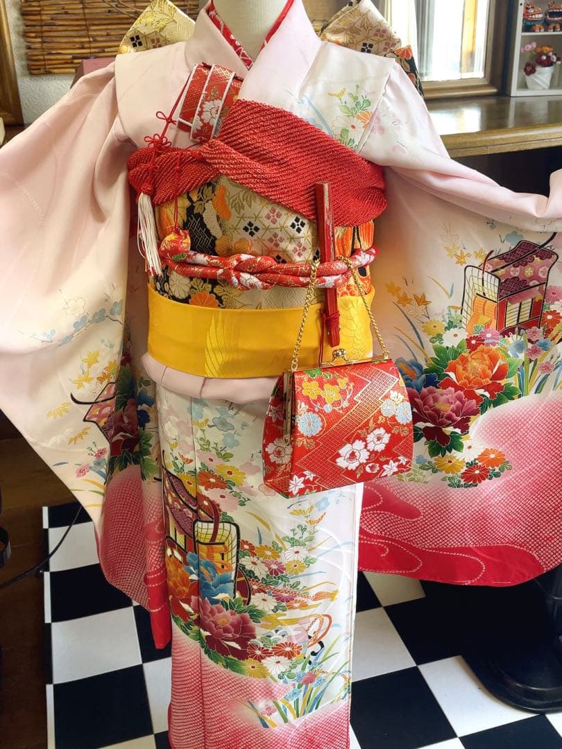 七五三7歳御所車草花文フルセット