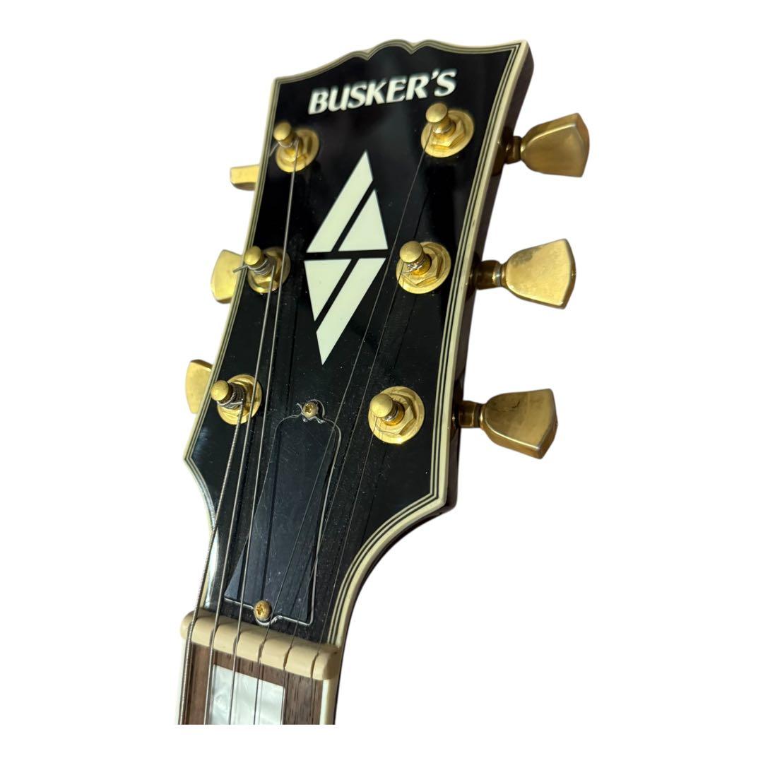 BUSKER'S レスポールカスタム風 エレキギター 黒×金　ぼっちざろっく