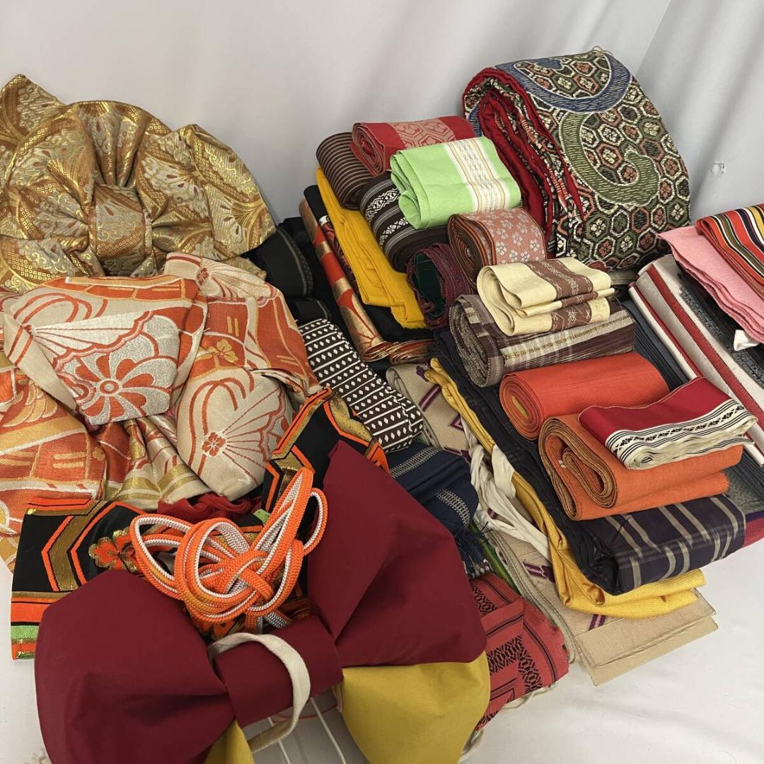 🔷🔶🔷UNY3/63 帯 まとめて 50点 半幅帯 角帯 細帯 着物 子供帯 和服