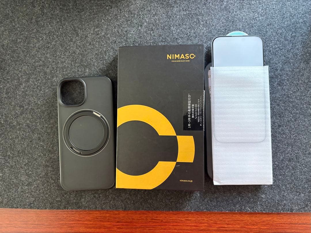 iPhone 15 128GB ブラック SIMフリー ケース フィルム付き