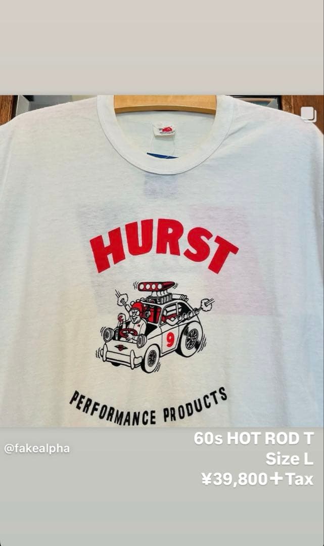 special 】 60s hotrod tshirt XL fakeα