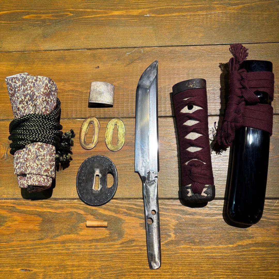 日本刀残欠クラフトナイフNo.90 長光作 半太刀拵