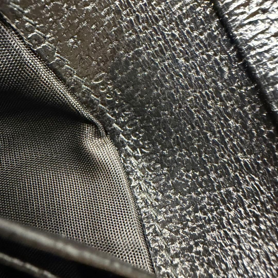 希少✨GUCCI シェリーライン 二つ折り財布 ユニセックス ブラック レザー