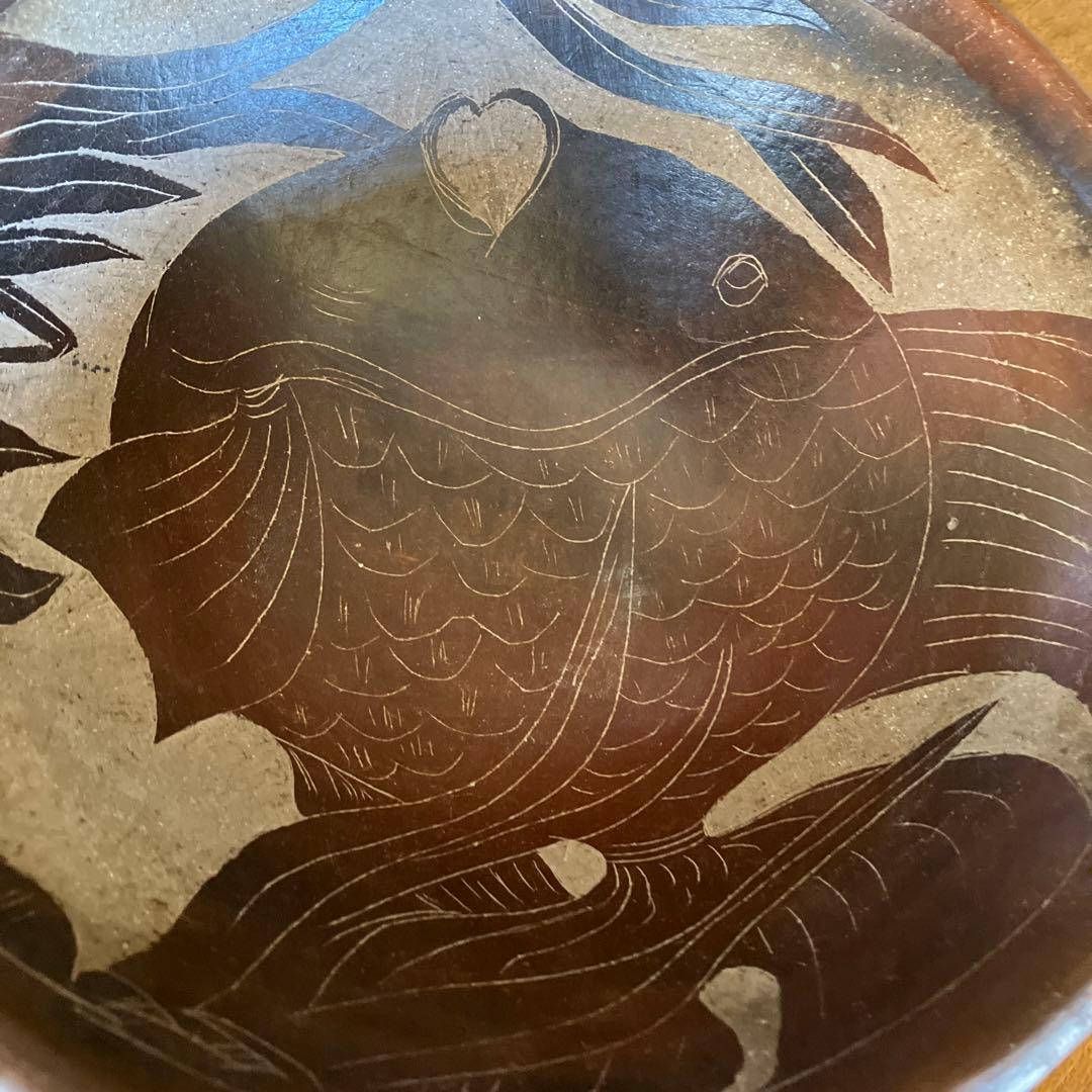 ロンボク島 ササック族 素焼き皿 ボール