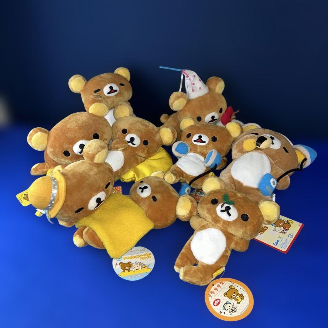 【希少】リラックマぬいぐるみ　ダラダラ・うつぶせ ・リラックス ・etc… 新品タグ付】2004年製 リラックマ ダラダラリラックス ぬいぐるみ