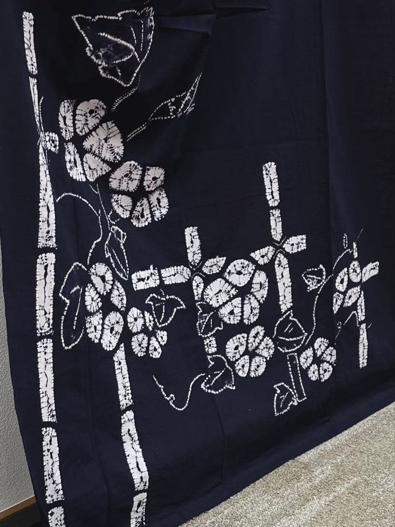 絞り 浴衣 アサガオ 絵羽浴衣 綿 夏物 NY038