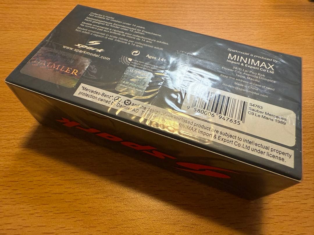 ミニカー 1/43 Sauber Mercedes C9 #62 Le Mans 1989