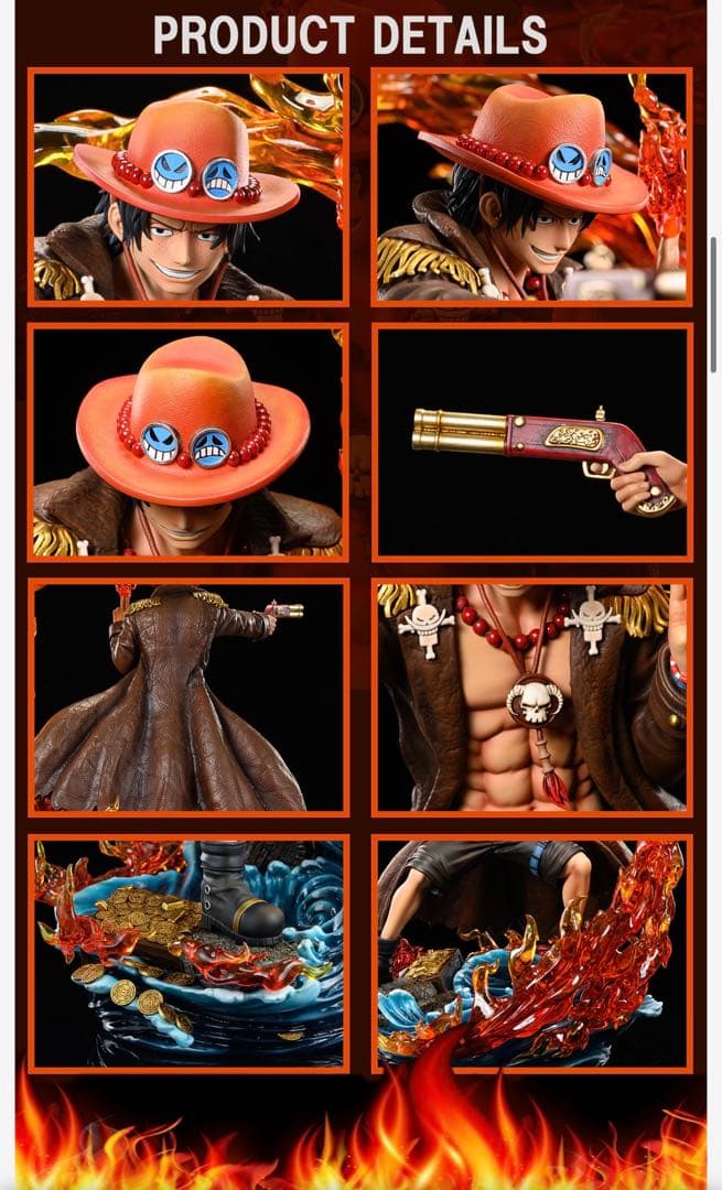 【新品】1/4 フィギュア　ワンピース　ログコレクション　エース