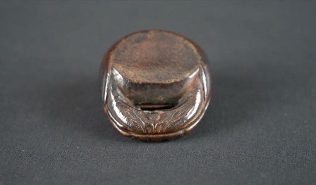 時代 古銅 木魚形 香合 茶道具 古美術