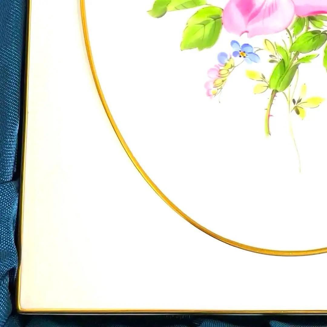 陶板画・忘れな草・18cm×15cm・栞付き・箱入り・Meissen