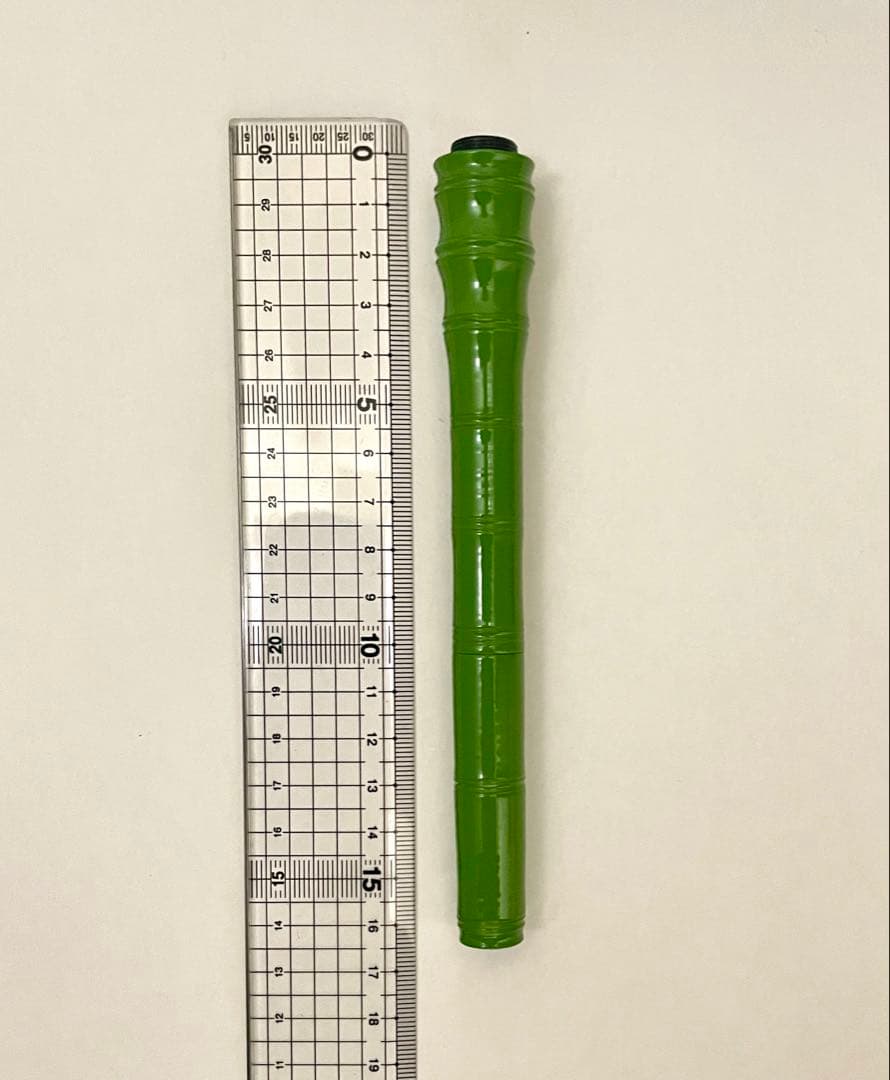 万年筆 大橋堂 植原栄一 エボナイト ペン先21K 漆 竹型